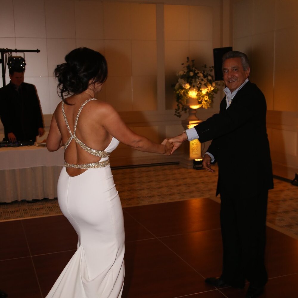 Jovani White Gown with Gold Beaded Trim - Picture 3 of 4